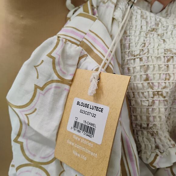 Suncoo Paris White Cropped blouse new with tags lutece blouse - Picture 15 of 15